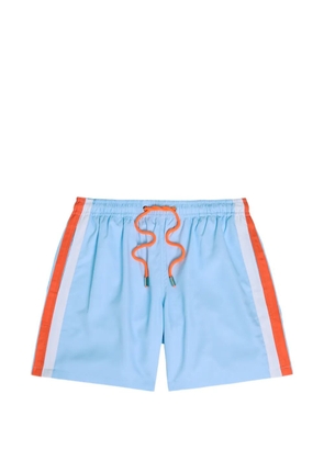 AN-Y1 stripe-detail drawstring shorts - Blue