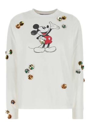 Coperni x Disney Mickey Mouse embellished long-sleeve top - White