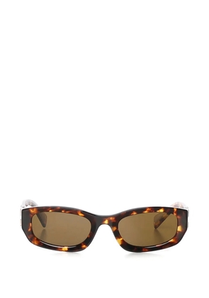 Miu Miu logo rectangle sunglasses - Brown