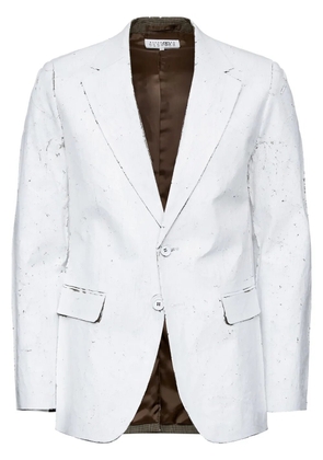 MM6 Maison Margiela coated-finish blazer - White