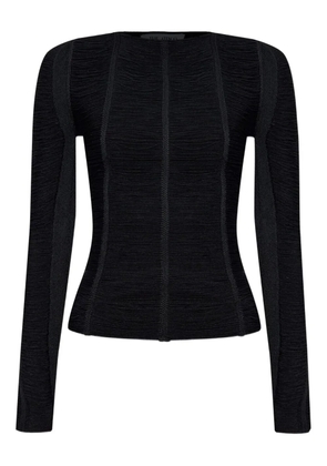 The Attico fringed top - Black