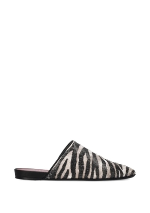 Premiata zebra-pattern mules - Black