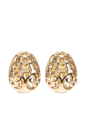 Saint Laurent Pre-Owned 1990s dome clip-on earrings - Gold
