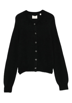 DÔEN Petra crystal-button cardigan - Black
