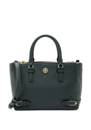 Tory Burch small Robinson Saffiano logo tote - Green