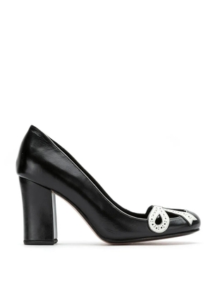 Sarah Chofakian panelled leather pumps - Black