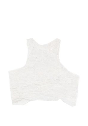 Oh Carla ruffled top - White