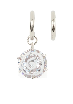 MM6 Maison Margiela pendant-embellished hoop earrings - Silver