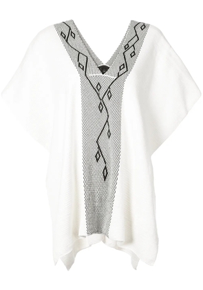 VOZ copihue manta kaftan - White