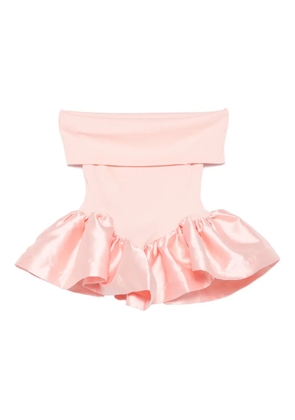 Marques'Almeida off-shoulder peplum top - Pink