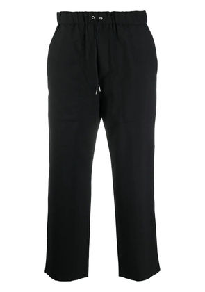 OAMC high-rise drawstring cropped trousers - Black