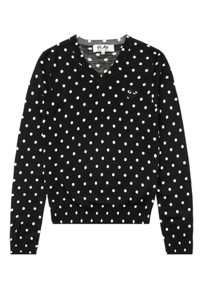 Comme Des Garçons Play polka-dot knitted sweater - Black