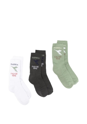 Diadora graphic socks set (set of three) - White