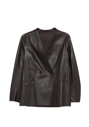 Emporio Armani double-breasted V-neck jacket - Brown