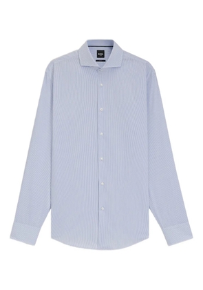 BOSS striped long-sleeved shirt - Blue