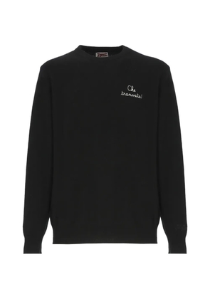 MC2 Saint Barth embroidery round-neck sweater - Black