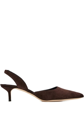 STAUD 55mm Sebastian slingback-strap pumps - Brown