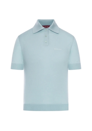 Gucci logo polo top - Blue