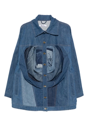 Anni Salonen rose-detail button-fastening jacket - Blue