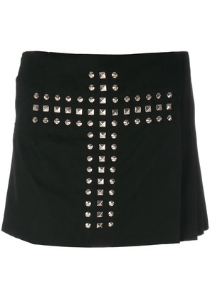 Comme Des Garçons Pre-Owned cross stud overlapping shorts - Black