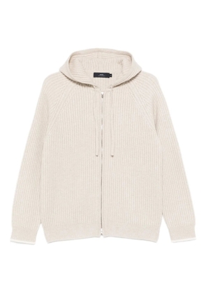 arch4 zip-up hooded cardigan - Neutrals