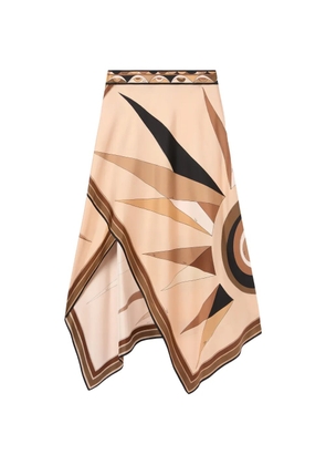 PUCCI Hawaii-print asymmetrical skirt - Neutrals