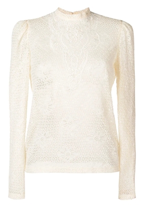 Philosophy Di Lorenzo Serafini lace embroidered blouse - Neutrals