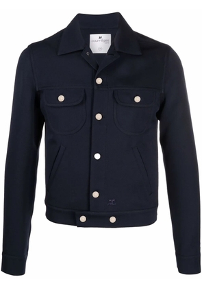 Courrèges twill trucker jacket - Blue