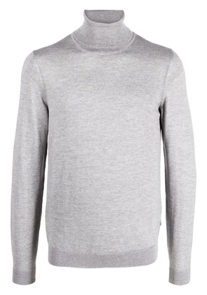 BOSS roll-neck wool jumper - Grey