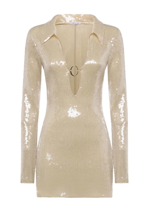 Oséree Marylin sequinned mini dress - Neutrals