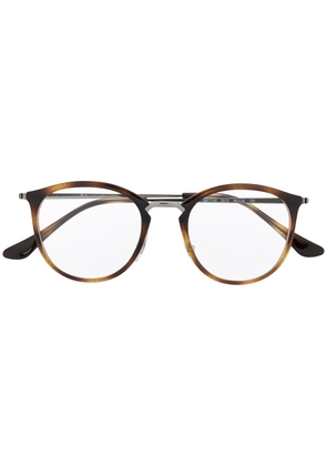 Ray-Ban RB7140 round-frame glasses - Brown