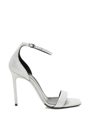 Saint Laurent Pre-Owned Amber glitter sandals - Silver