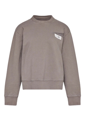 MM6 Maison Margiela logo-patch sweatshirt - Grey