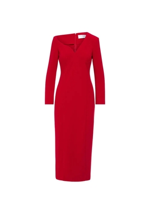 Florence & Fortitude V-neck long-sleeve dress - Red