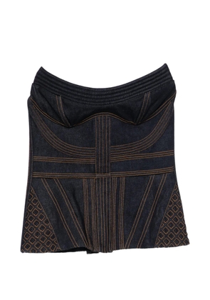 ZIMMERMANN corded denim corset - Blue