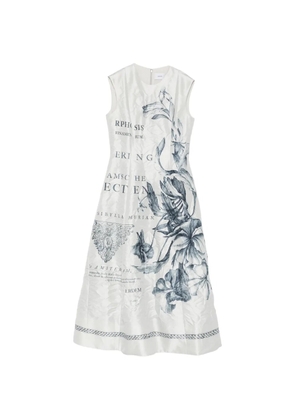 ERDEM floral-print sleeveless midi dress - White
