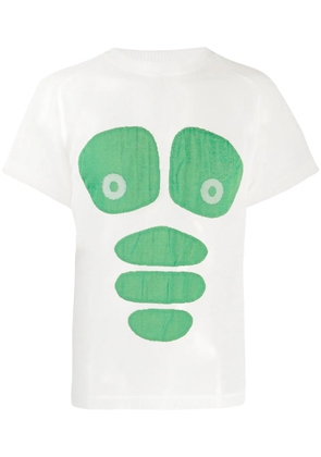 Walter Van Beirendonck Pre-Owned 2009 Explicit metallic glitter T-shirt - White