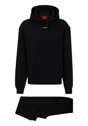 HUGO logo-print cotton tracksuit set - Black