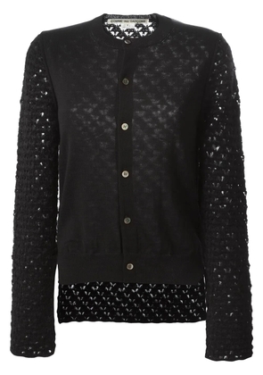 Comme Des Garçons open knit sleeve cardigan - Black