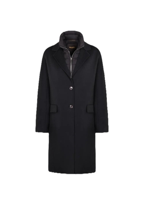 Moorer Cassie layered coat - Black