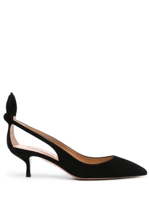 Aquazzura 50mm Bow Tie suede pumps - Black