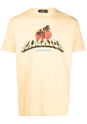 DSQUARED2 graphic-print short-sleeve T-shirt - Yellow