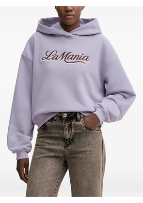 La Mania Luma logo-embroidered hoodie - Purple