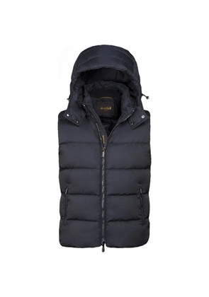 Moorer Fire-Wk removable-hood quilted gilet - Blue