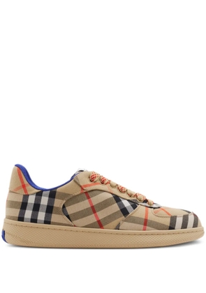 Burberry Terrace checked canvas sneakers - Neutrals
