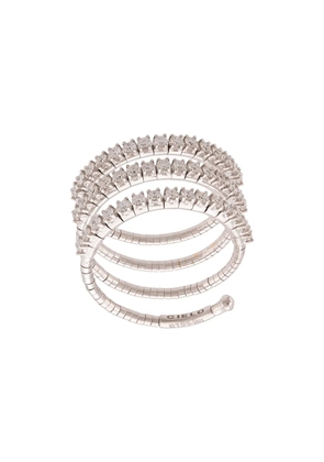 Mattia Cielo 18kt white Rugiada three wrap diamond ring - Silver