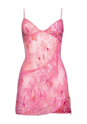 Roberta Einer lace embellished dress - Pink