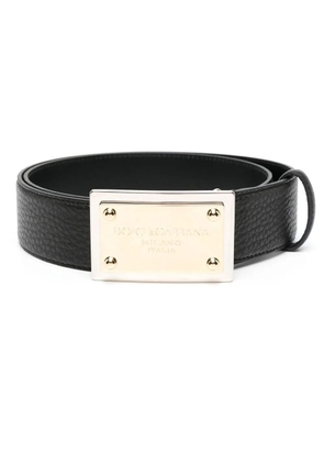 Dolce & Gabbana buckled leather belt - Black