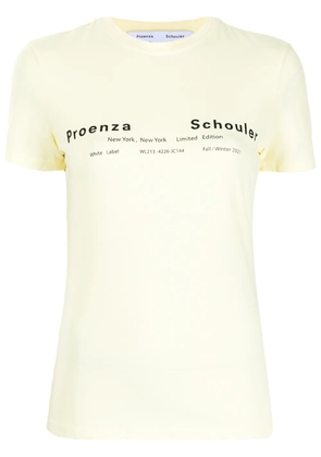 Proenza Schouler White Label logo-print T-shirt - Yellow