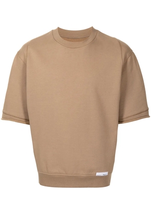 3.1 Phillip Lim logo patch detail T-shirt - Neutrals